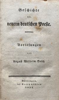 Geschichte der neuern deutschen Poesie 