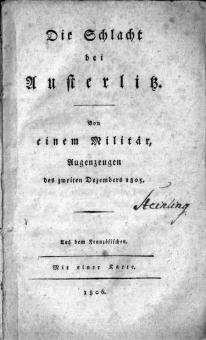 Die Schlacht bei Austerlitz 1806 